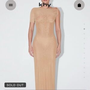 Khy Mesh Stretch Sheer Maxi Dress